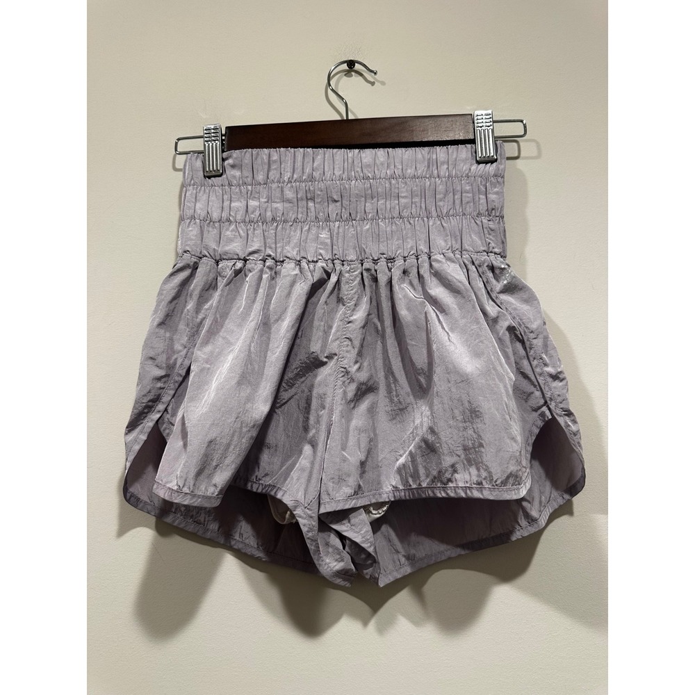 FP Movement The Way Home Shorts Lavender Purple High Rise Smocked Waist XS TP